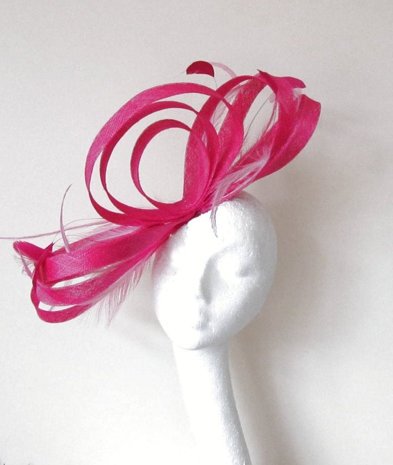 Hot Pink Kentucky Derby  Fascinator Hat