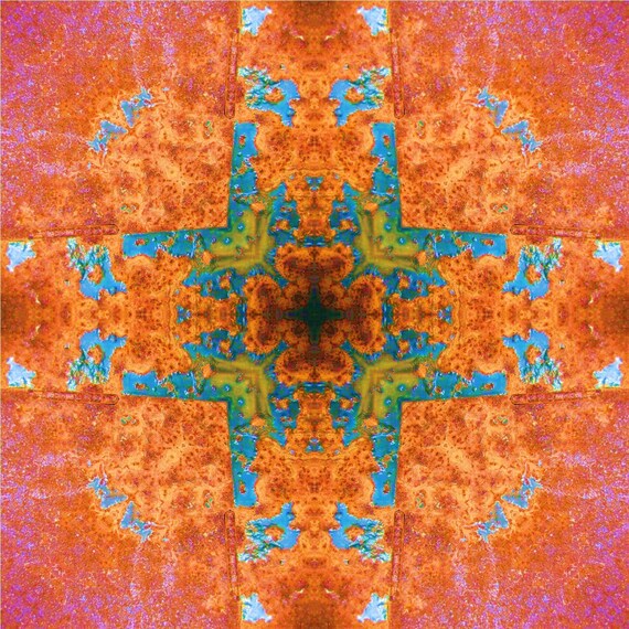 Rust Kaleidoscope Blank Note Cards
