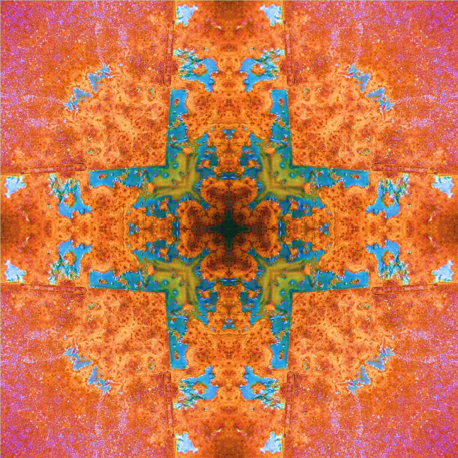 Rust Kaleidoscope Blank Note Cards