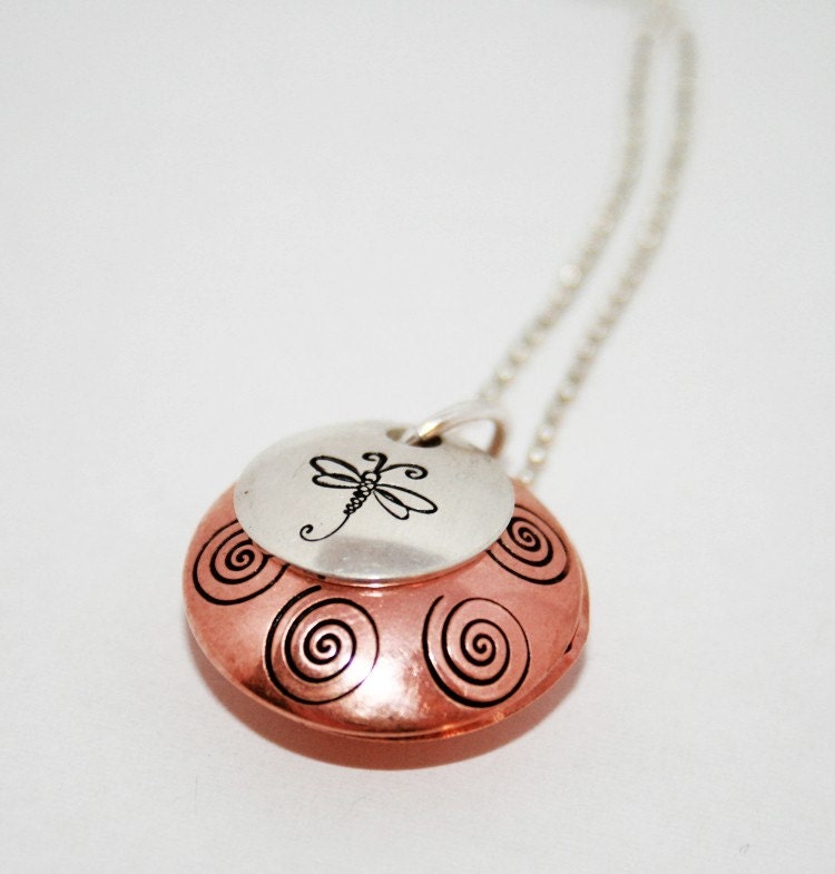 Never Forgotten - Copper and Silver Locket