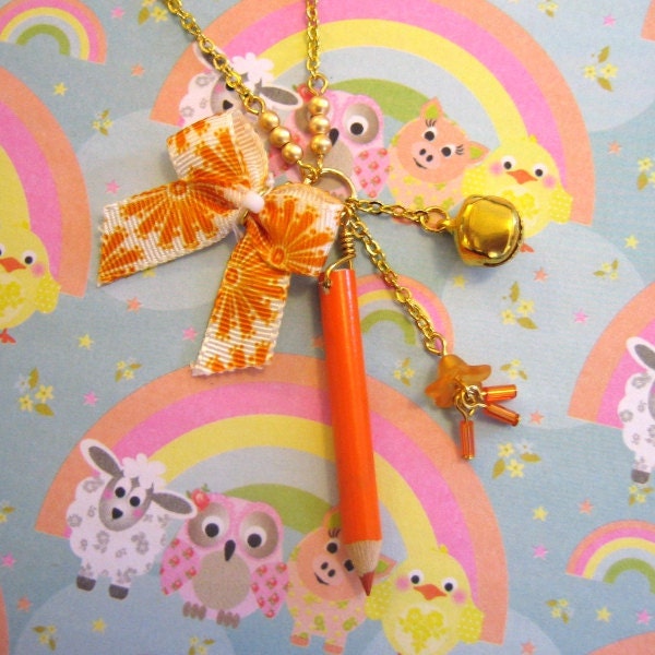 Sunset Orange Necklace