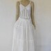 Vintage Lace Skirt, 80's Bohemian Box Pleated Linen and Battenberg Lace Tiered Maxi Skirt