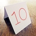 Printable Table Number - Two Hearts