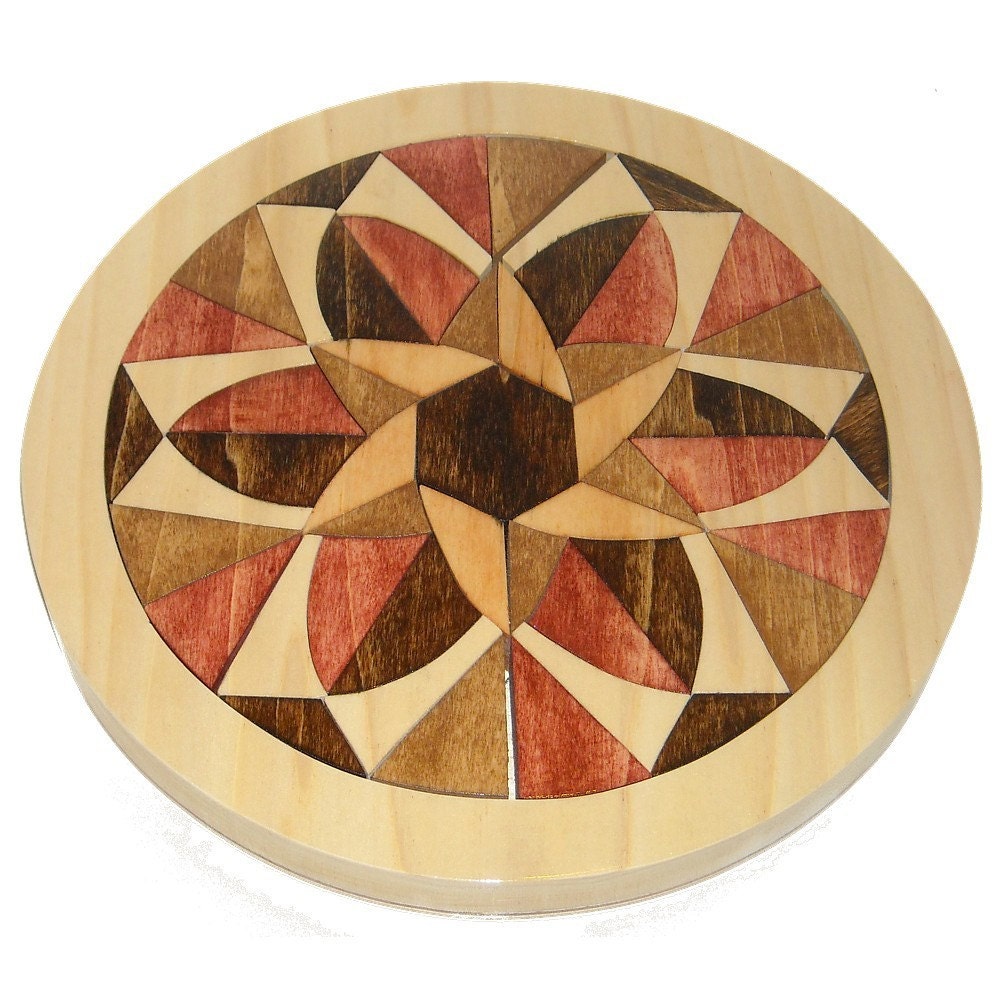 Items Similar To Mosaic Wooden Mandala Tray Puzzle Positively