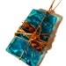 Rippling Turquoise Recycled Glass & Copper Pendant