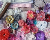 DIY baby headbands..DO It Yourself..Large Kit...Baby Shower..baby hair bows..Make your self...supplies to make 35 or more headbands or bows