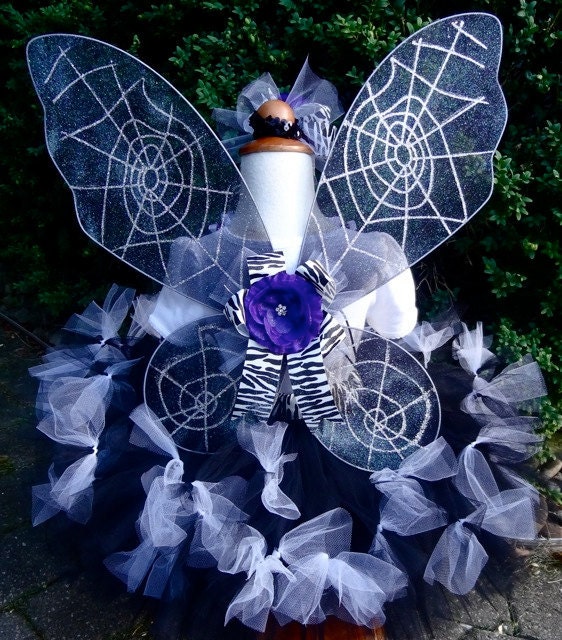 Ready to Ship...2T Spider Fairy Petti Tutu Set....Petti Tutu, Bow & Spider Wings