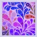 Swirly Circles Blue, Pink, Purple - 5x5 Metallic Canvas Textured Art Photograph Print - Made by artstudio54 on ETSY