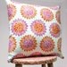 Pink Sunflower Linen Pillow Case