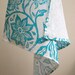 everyday turquoise on white passionflower linen napkins set of 4