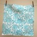 everyday turquoise on white passionflower linen napkins set of 4