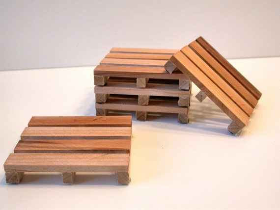 Coasters - Beverage Pallets Made From Reclaimed Wood Pallets - 6 coaster set