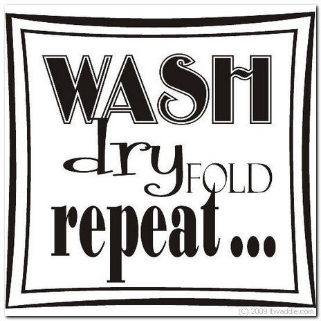 Vinyl Wall  on Wash Dry Fold Repeat Vinyl Wall Lettering Decor By Itwaddle