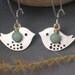 LOVE BIRD earrings ... with Aquamarine