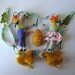 Hand Made British Wool, Needle felted Easter Garland , With two Spring Lambs, two Chicks and a felted Egg