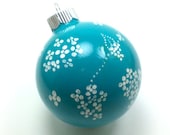 Teal and White Christmas Ornament - LoveMeOrnamentals