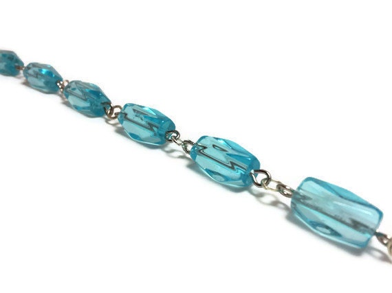 Ice Crystal Blue Bracelet 8.5 inches - LoveMeOrnamentals