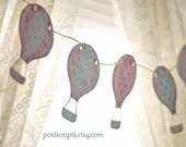 CLEARANCE - Up Up and Away Vintage Chic Hot Air Balloon Banner - baby shower, birthday party, nursery decor