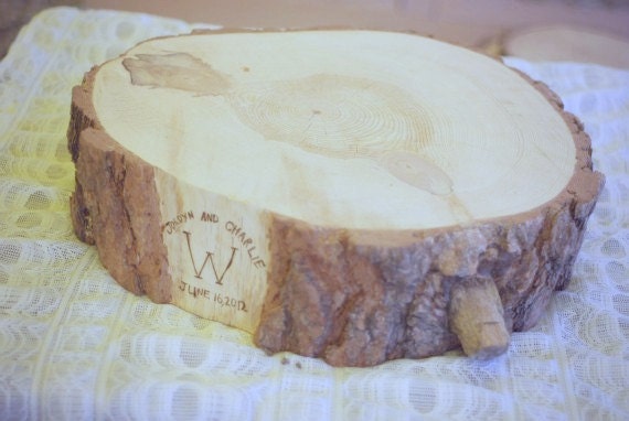 THE 20" STUMP Rustic Wood Tree Slice Wedding Cake Base or Newborn Photo Prop