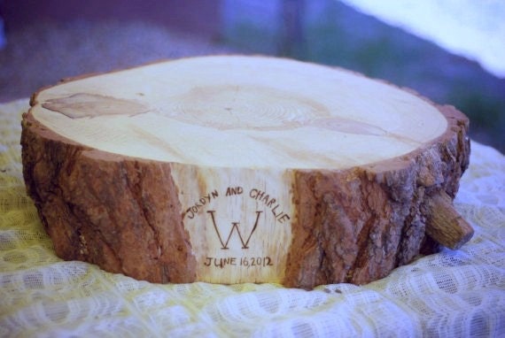 THE 20" STUMP Rustic Wood Tree Slice Wedding Cake Base or Newborn Photo Prop