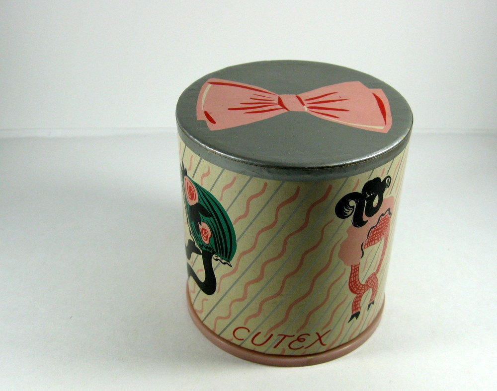 Vintage Cutex Nail Polish Kit Deco Cutex Bonnet Box