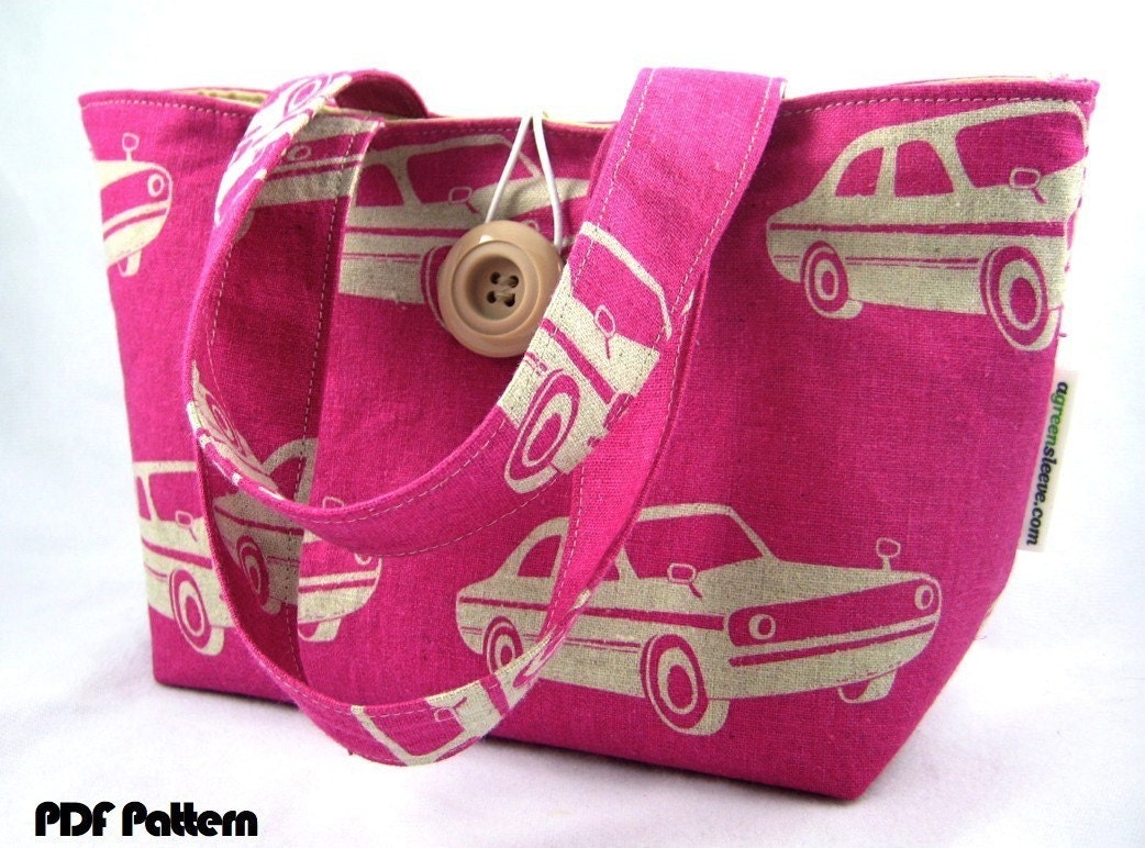 PequenaPurse PDF Pattern- make it TODAY, Small Tote, Purse Pattern, Child's Purse, Tiny Tote, Handbag