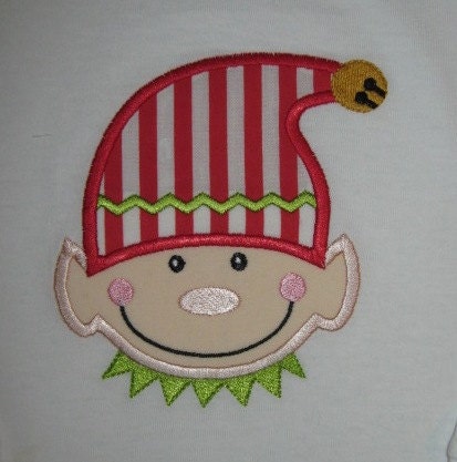 Items similar to elf head machine applique embroidery design instant Items similar to elf head machine applique embroidery design instant