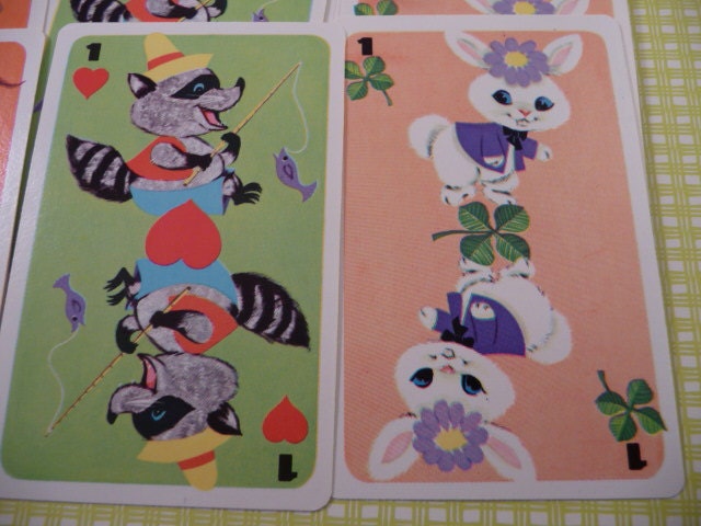 Vintage Hearts Card Game - Whitman - 45 cards total
