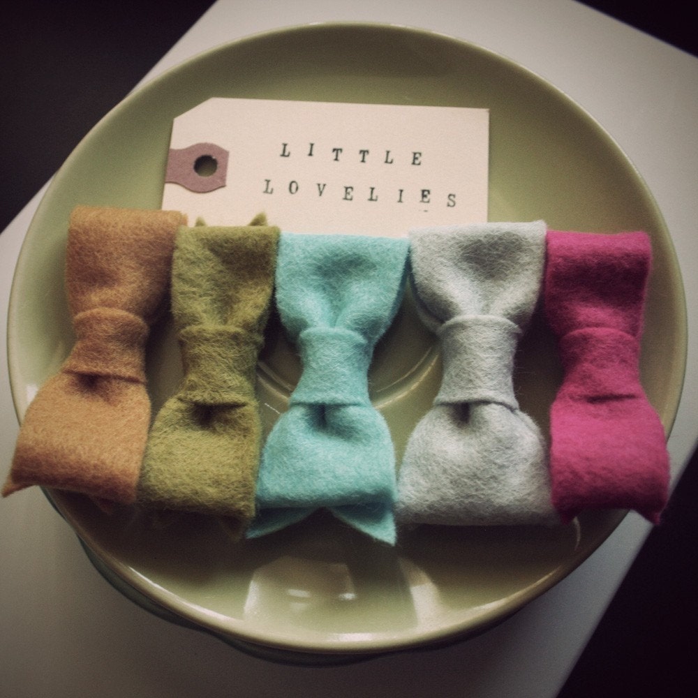 NEW Preppy Felt Bows - You Choose Two