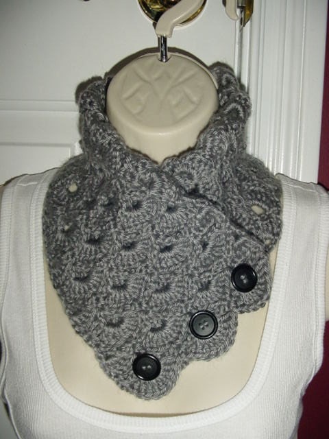 Beautiful Classy Soft Grey Neck Warmer Scarf FREE SHIPPING
