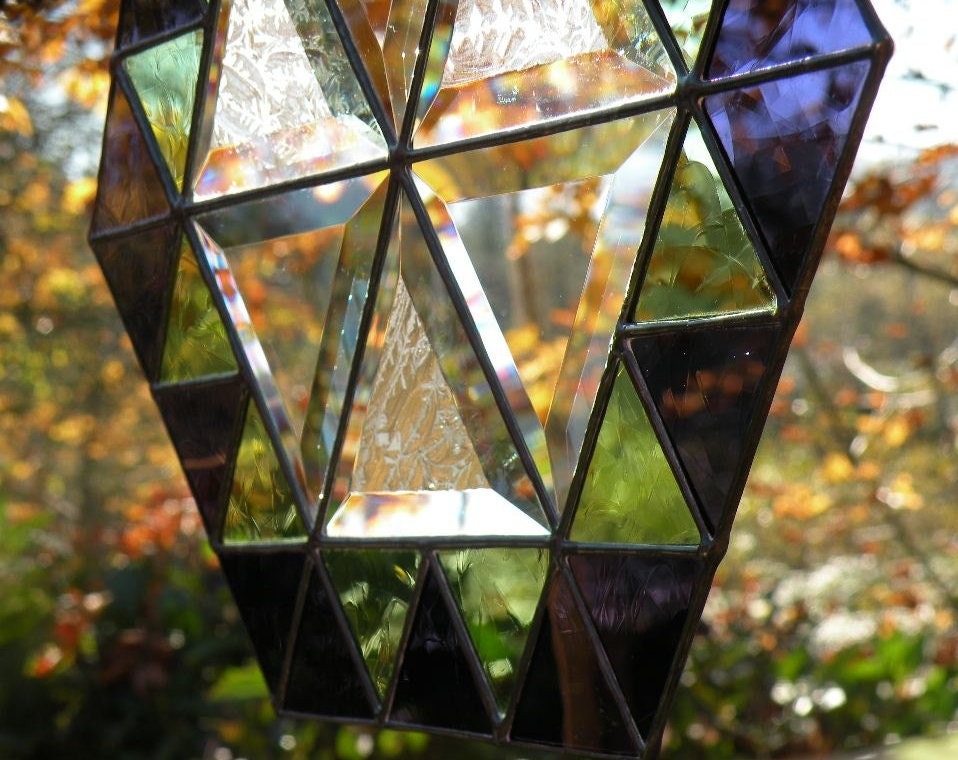 STAINED GLASS HEXAGON