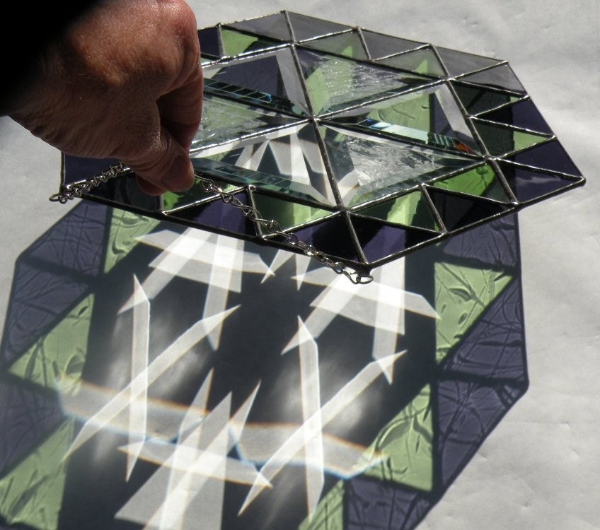 STAINED GLASS HEXAGON