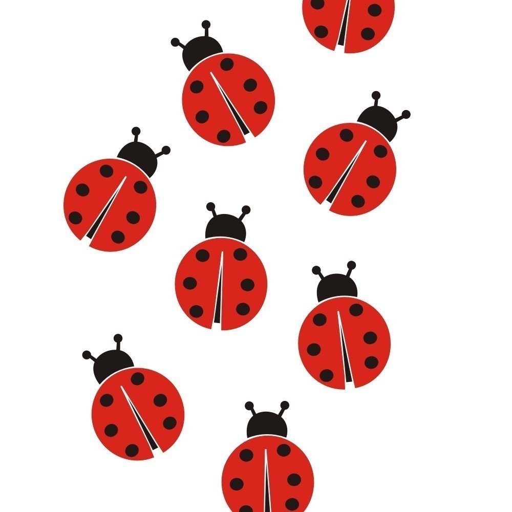 Ladybugs Wall Vinyl Decals Art Graphics Stickers by sixunderatree