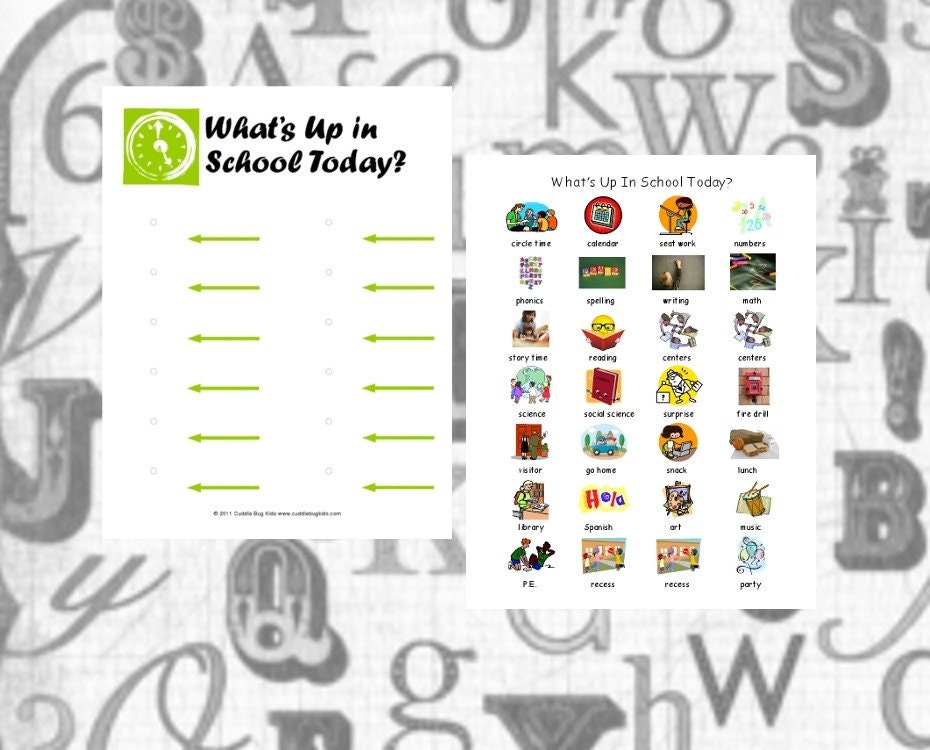 DIY School Calendar Visual Schedule Tutorial - What's Up At School Today