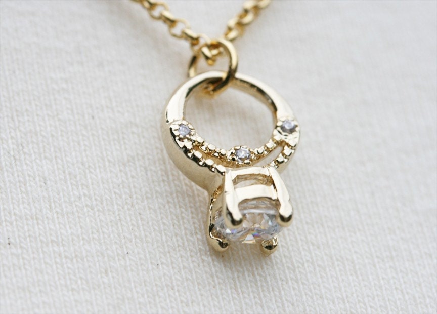 Promise - Solitary Ring Necklace