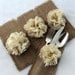 Burlap Silverware Holders Set of 4