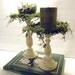 Jan custom listing for 3 Shabby Chic Moss and Glass Candle Holder