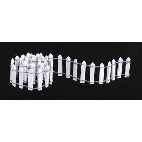 1" x 18" Long Fairy Garden Fence-Miniature White Picket wooden fence