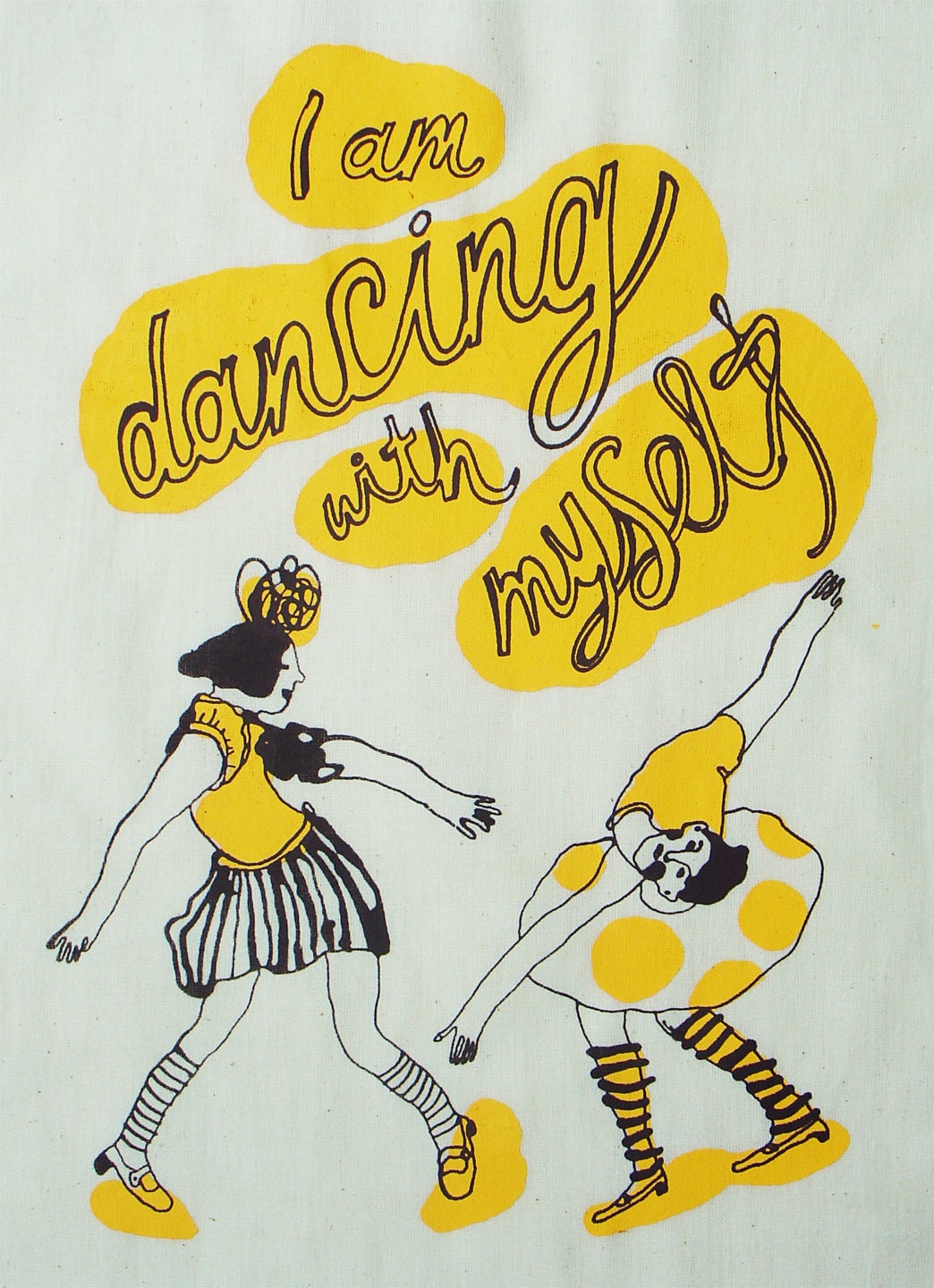 I am dancing with myself - tote bag