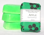 Apple Shea Soap, Handmade soap,Shea butter, green soap, creamy lather, limited edition