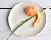 ceramic plate minimalist white ceramic dinnerware Urban Rustic series 7 1/2"