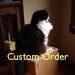 CUSTOM ORDER for AbbeyCeramic Vase Love Birds Luminary Dove lighting Wedding gift handmade pottery in Ice Crystal Blue