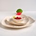 Urban Rustic modern ceramic serving set nesting bowls and platters white ceramic set 3 pc