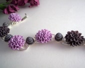 Delightful Dahlias Cabochon Bracelet