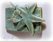 Starfish Hand-Built Nautical Clay Pendant - Beach Jewelry