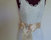 Bridal Sash, Satin Ribbon Sash, Bridal Belt - Sashes for Wedding Dress and Bridal Gowns - Champagne Beige