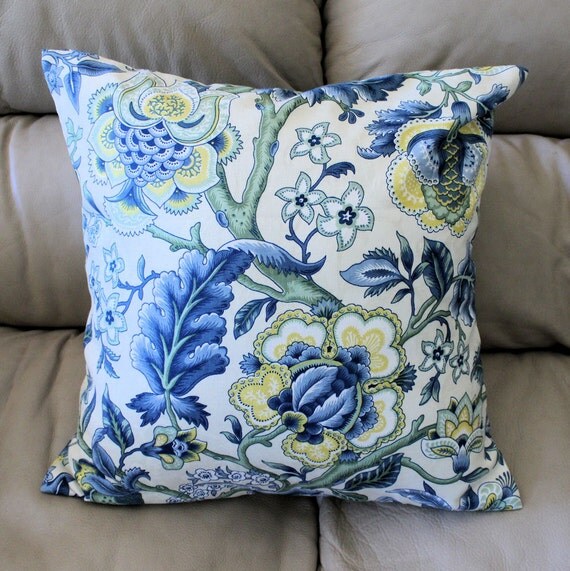 Waverly Decorator Throw Pillow in Imperial by QuiltSewPieceful