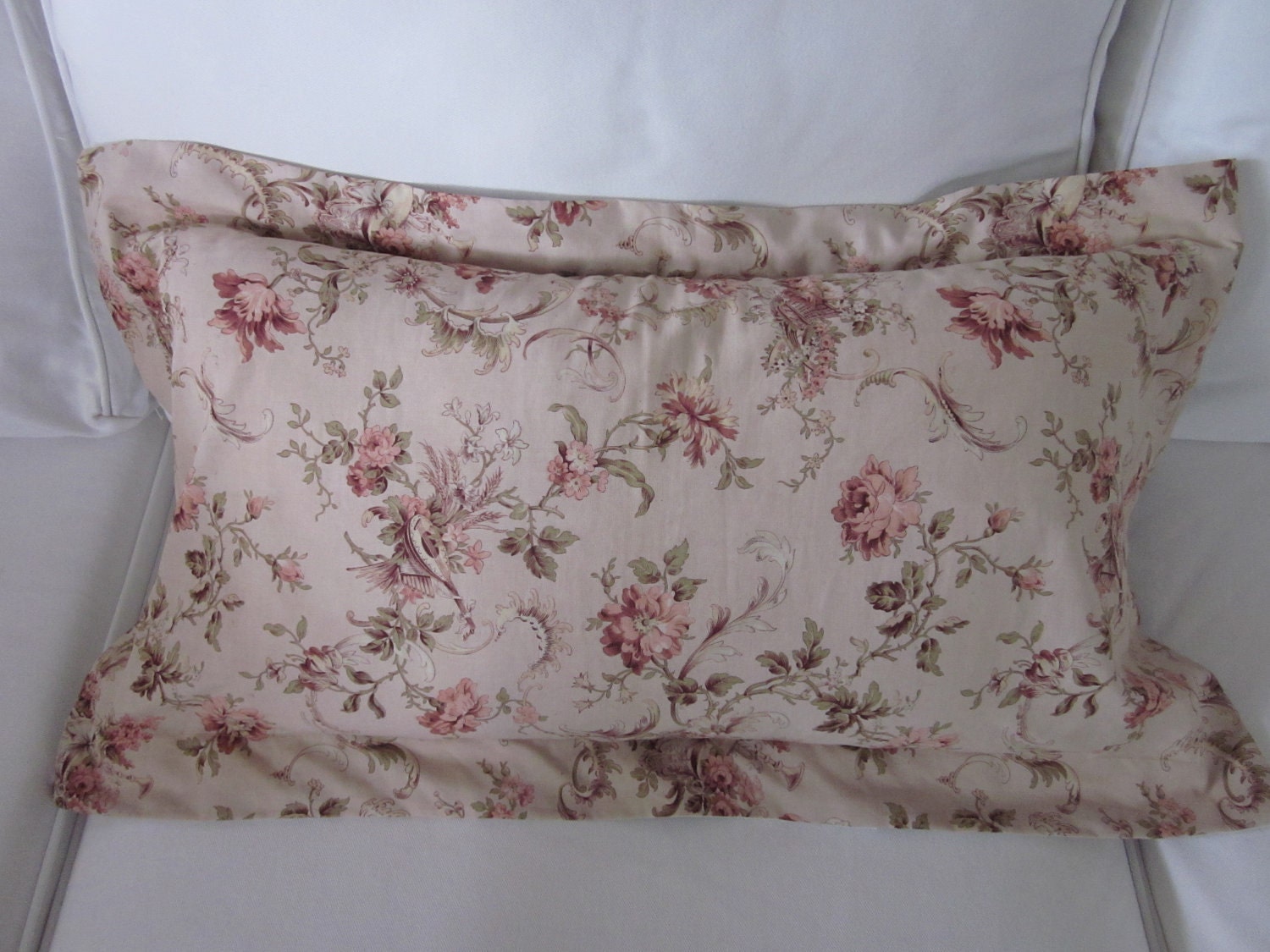 Antique French fabric pillow cover case