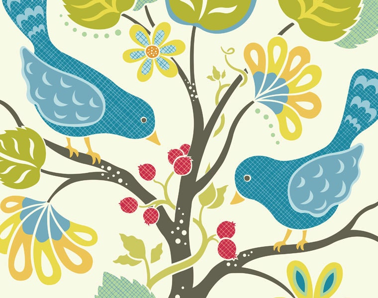 Two Birds in a Tree Art Print 8 X 10 Horizontal