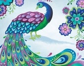 Peacock Art Print 8 X 10